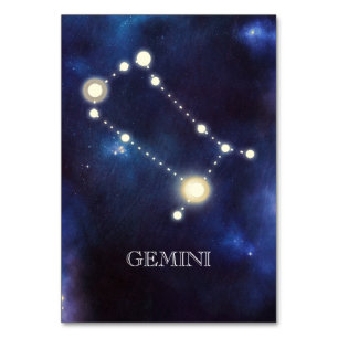 Constellation Gemini Wedding Table Number