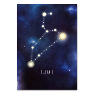 Constellation Leo Wedding Table Number