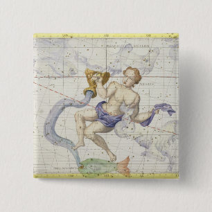 Constellation of Aquarius, plate 9 from 'Atlas Coe 15 Cm Square Badge