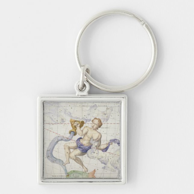 Constellation of Aquarius, plate 9 from 'Atlas Coe Key Ring (Front)