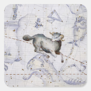 Constellation of Aries, plate 4 from 'Atlas Coeles Square Sticker