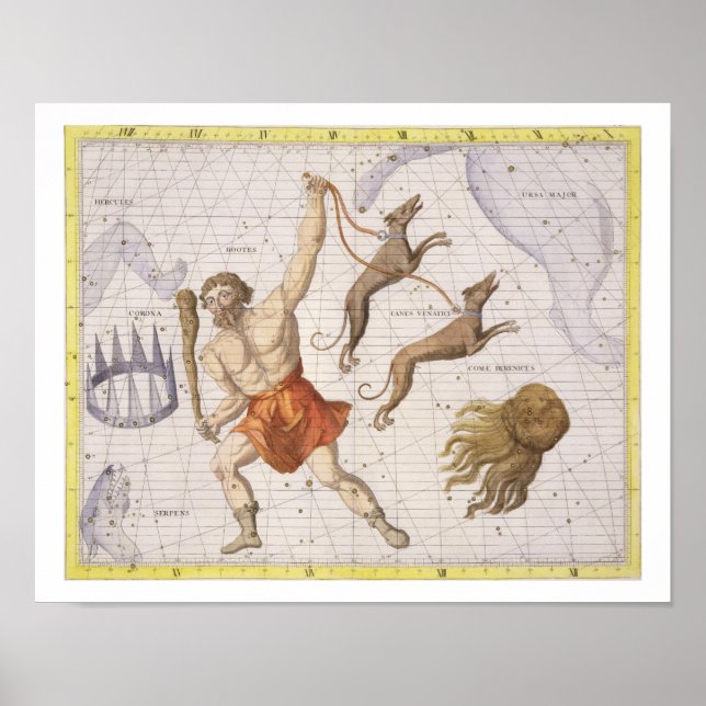 Constellation of Bootes, plate 20 from 'Atlas Coel Poster (Front)