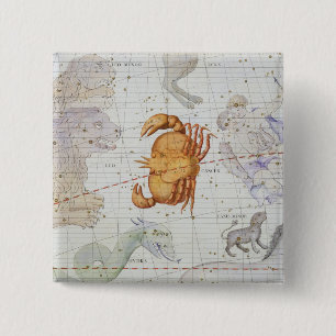 Constellation of Cancer, plate 4 from 'Atlas Coele 15 Cm Square Badge