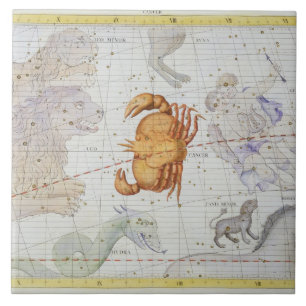 Constellation of Cancer, plate 4 from 'Atlas Coele Ceramic Tile