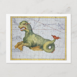 Constellation of Cetus the Whale, from 'Atlas Coel Postcard