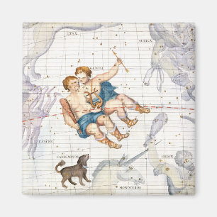 Constellation of Gemini with Canis Minor, plate 13 Magnet