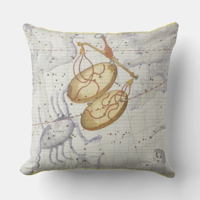 Constellation of Libra, plate 7 from 'Atlas Coeles Cushion (Front)