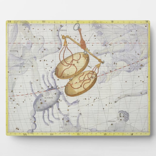 Constellation of Libra, plate 7 from 'Atlas Coeles Plaque (Front)