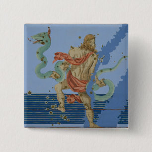Constellation of Ophiuchus Group, from 'Uranometri 15 Cm Square Badge