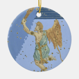 Constellation of Orion, from 'Uranometria' by Joha Ceramic Ornament