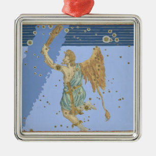 Constellation of Orion, from 'Uranometria' by Joha Metal Ornament
