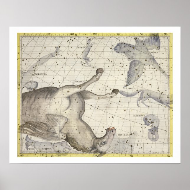 Constellation of Pegasus, plate 25 from 'Atlas Coe Poster (Front)