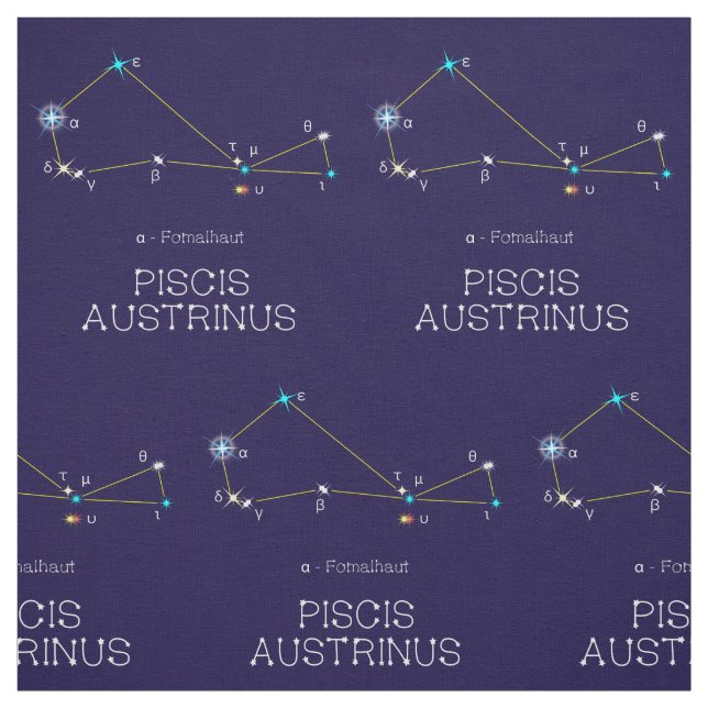 Constellation Of Stars Piscis Austrinus Fabric (Swatch)