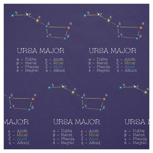 Constellation Of Stars Ursa Major Fabric (Swatch)