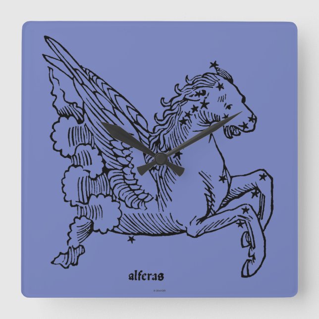 Constellation: Pegasus Square Wall Clock (Front)