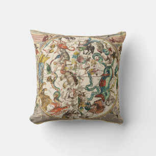 Constellation Sky Celestial Zodiac Star Map  Cushion