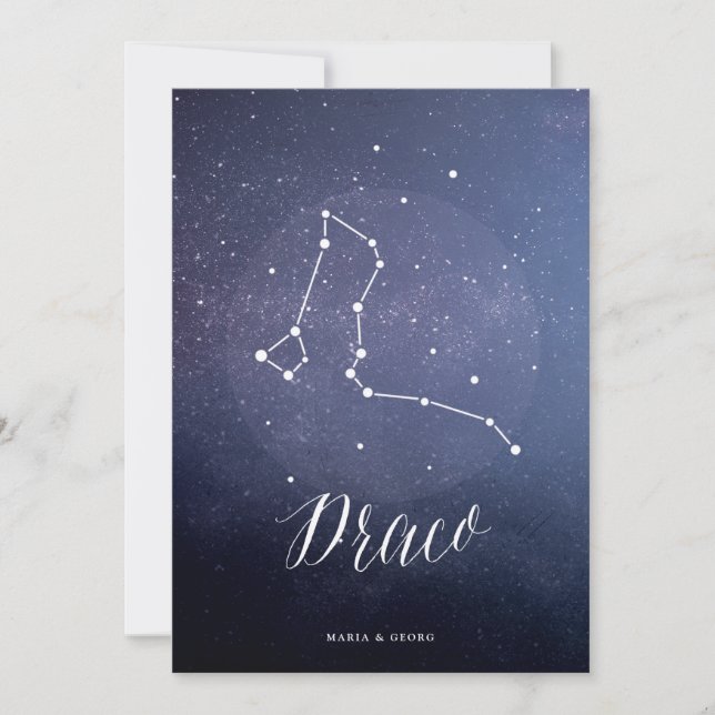 Constellation Star Celestial Table Number Draco (Front)