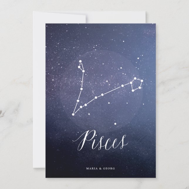Constellation Star Celestial Table Number Pisces (Front)