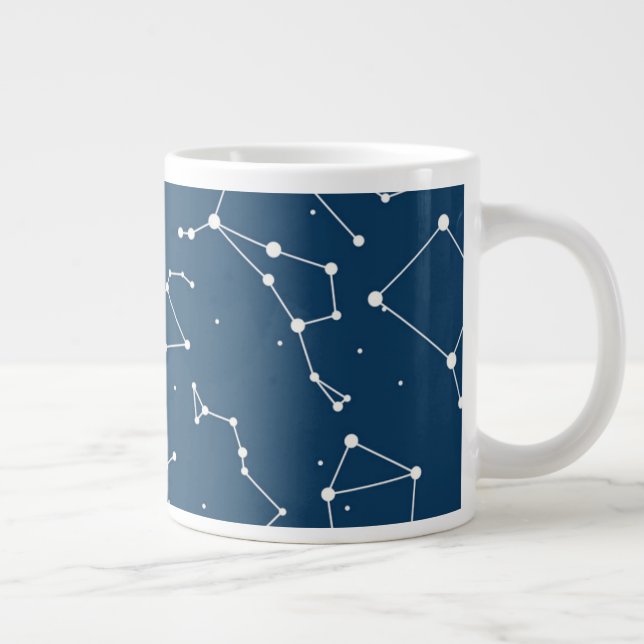 Constellation Star Pattern Large Coffee Mug (Right)