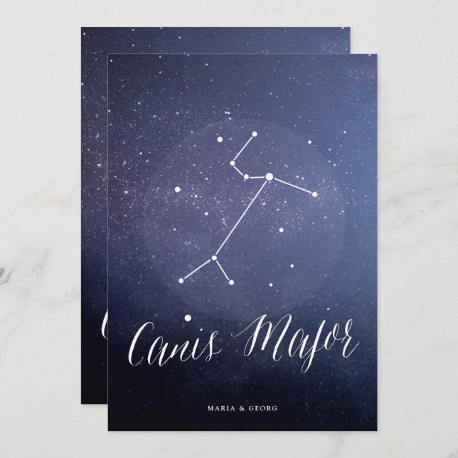 Constellation Starry Night Celestial Table Card (Front/Back)