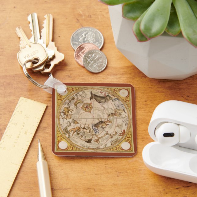 Constellation Stars Southern Sky Vintage Astronomy Key Ring (Desk)