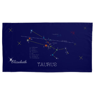 Constellation TAURUS unique, elegant Pillowcase