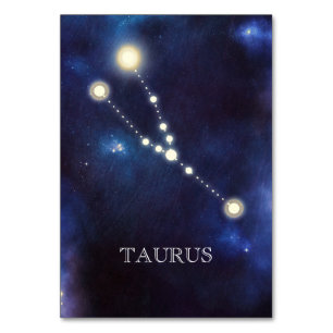 Constellation Taurus Wedding Table Number