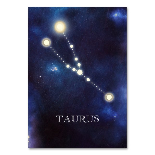 Constellation | Taurus | Wedding Table Number (Front)