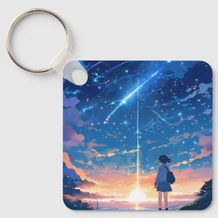 constellation with shooting stars key ring