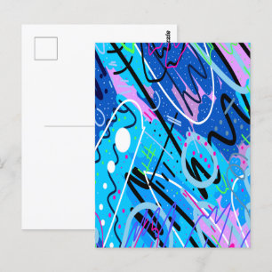 Constellations Abstract Art Postcard