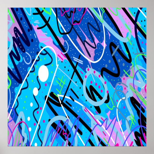 Constellations Abstract Art Poster (Front)