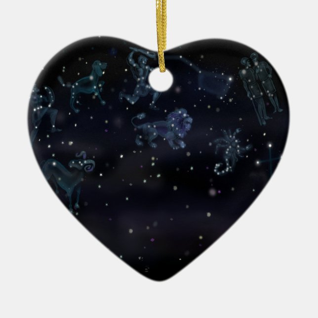 Constellations Ceramic Tree Decoration (Front)