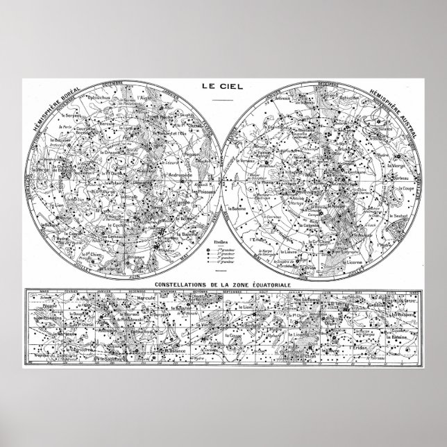 Constellations Map Poster (Front)