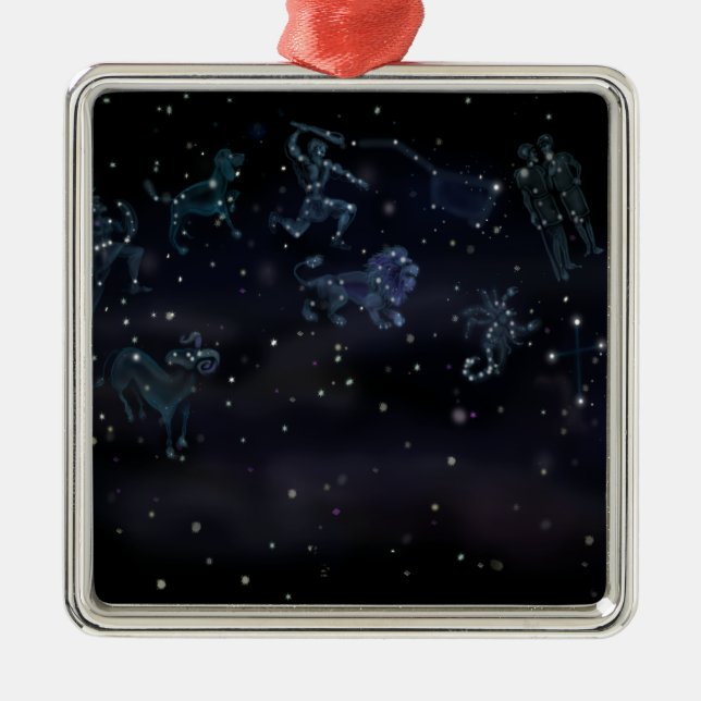 Constellations Metal Tree Decoration (Front)