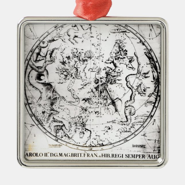 Constellations of the Southern Hemisphere Metal Tree Decoration (Front)