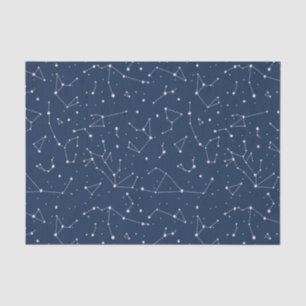 Constellations Starry Sky Navy Blue  Tissue Paper