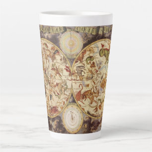 Constellations, Vintage Astronomy, Frederik de Wit Latte Mug