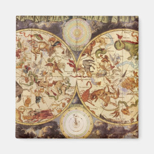 Constellations, Vintage Astronomy, Frederik de Wit Magnet