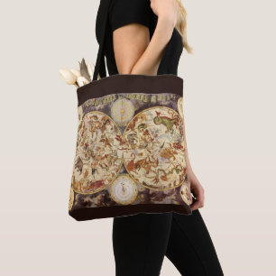 Constellations, Vintage Astronomy, Frederik de Wit Tote Bag