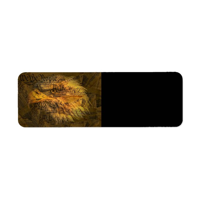 Constitution American Bald Eagle Return Address Label (Front)