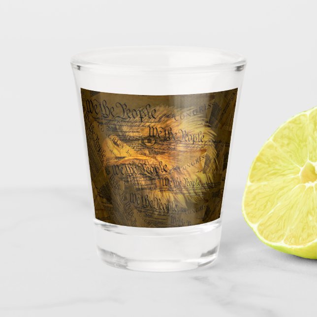 Constitution American Bald Eagle Shot Glass (Front)