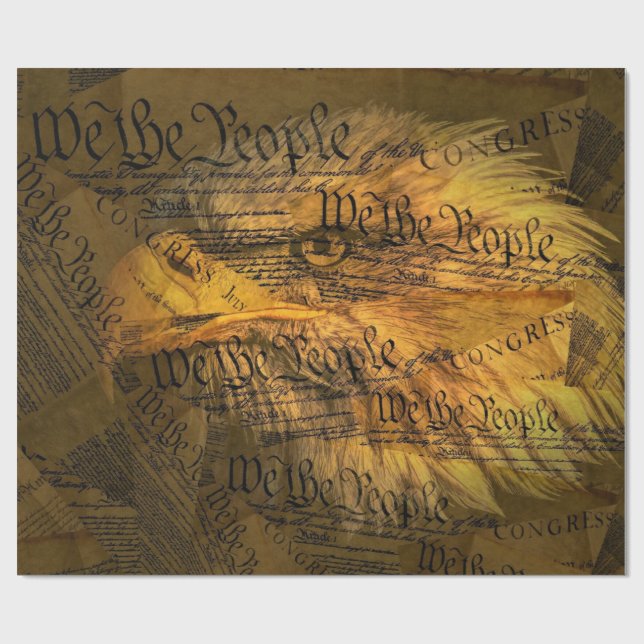 Constitution American Bald Eagle Wrapping Paper (Flat)