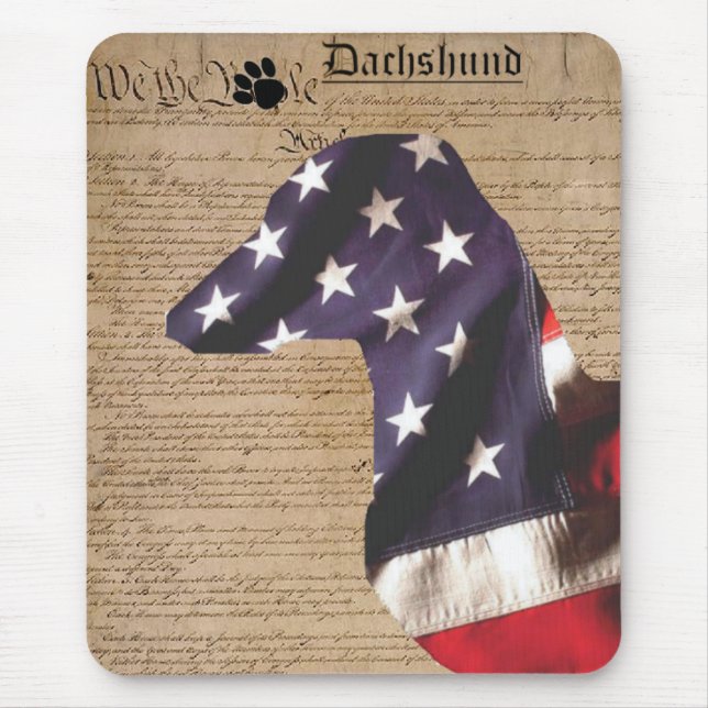 Constitution Dachshund Mousepad (Front)