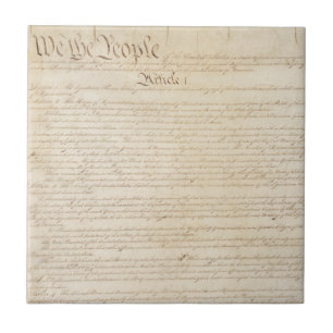 Constitution of the United States, We The People Ceramic Tile