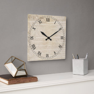 Constitution of the United States, We The People Square Wall Clock