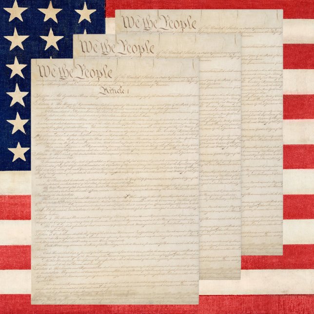 Constitution of the United States, We The People Wrapping Paper Sheet (Creator Uploaded)