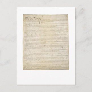 Constitution - Preamble - Article I Postcard