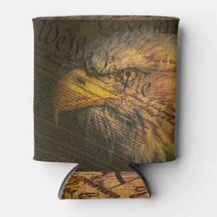 Constitution With Bald Eagle Can Cooler