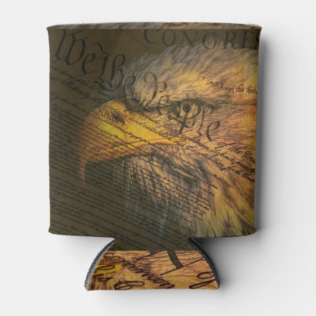 Constitution With Bald Eagle Can Cooler (Front)