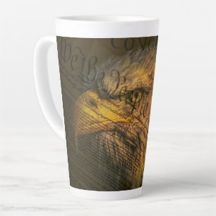 Constitution With Bald Eagle Latte Mug